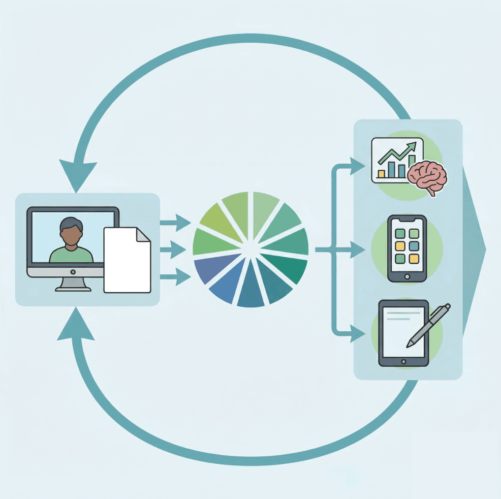 Preview of the Feelpath care workflow hero graphic.